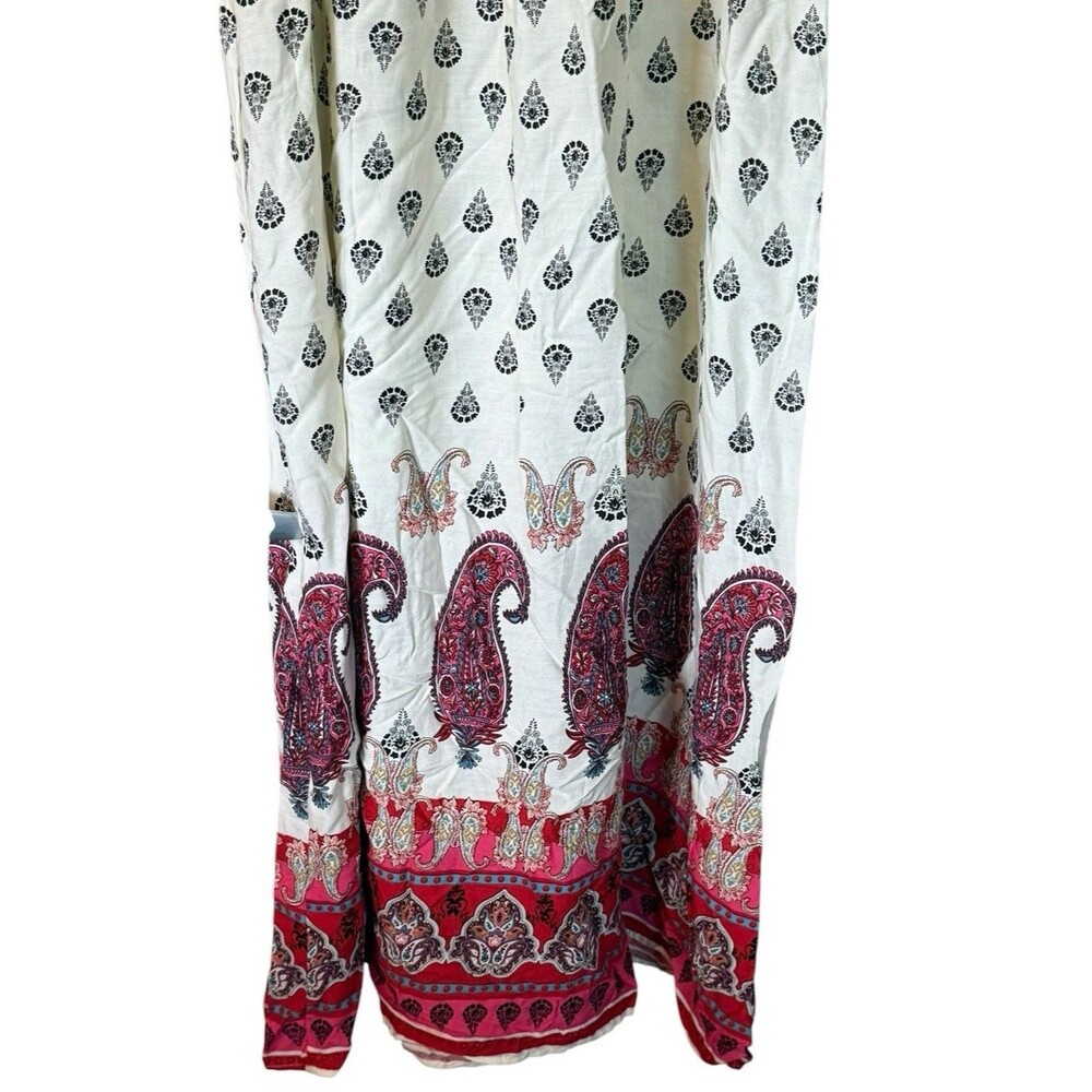 Kindred SZ Small Women’s Multi colored Maxi Boho Dress Ruched - Picture 4 of 7